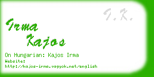 irma kajos business card